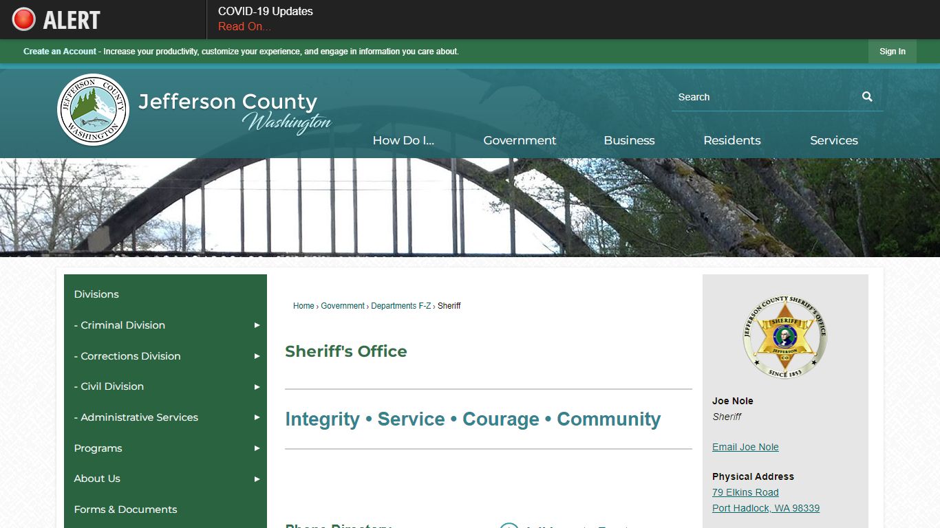 Sheriff's Office | Jefferson County, WA