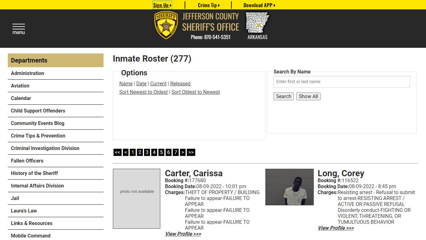 Inmate Roster - Jefferson County Sheriff AR